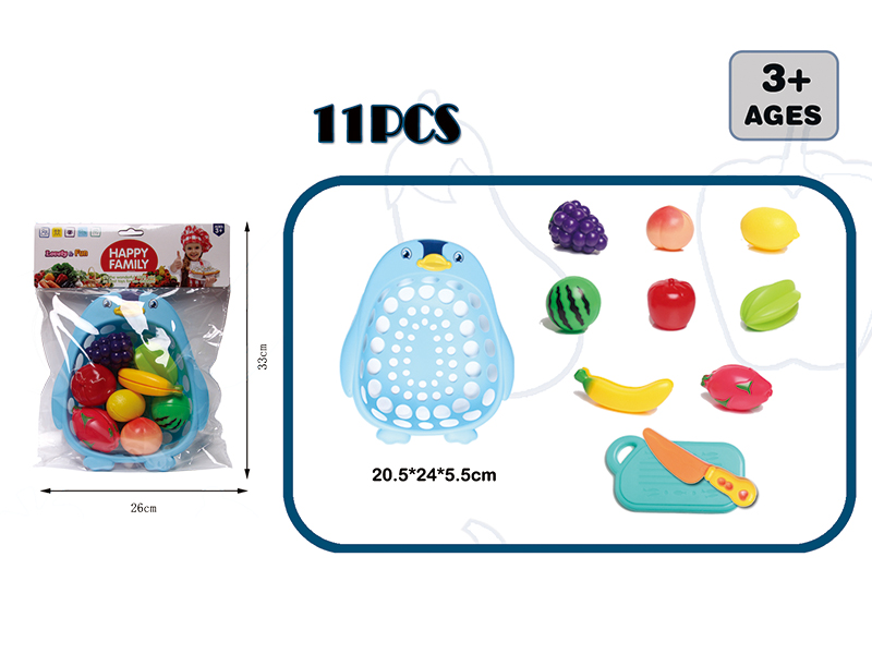 Cutting Fruits Set With Basket 11pcs