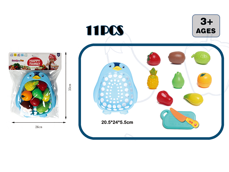 Cutting Fruits Set With Basket 11pcs