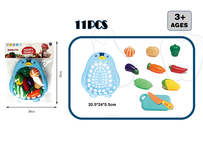 Cutting Vegetables Set With Basket 11pcs