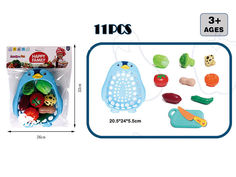 Cutting Vegetables Set With Basket 11pcs