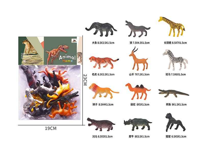 4-Inche Animal 12PCS