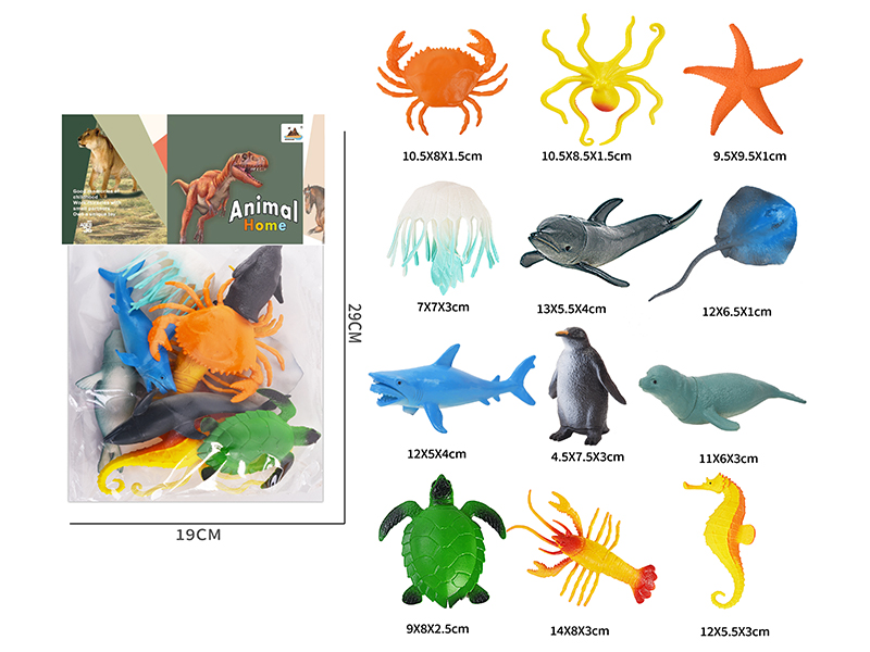 5-Inche Marine Animal 12PCS