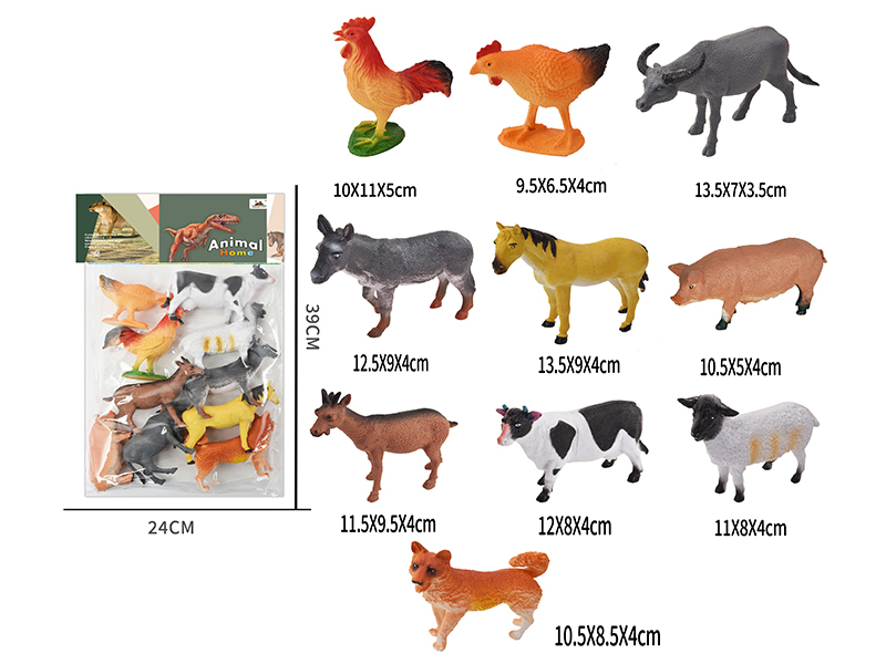 6-Inche Farm Animal 10PCS
