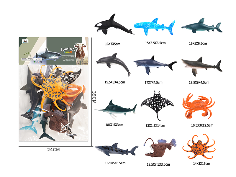 6-Inche Marine Animal 12PCS