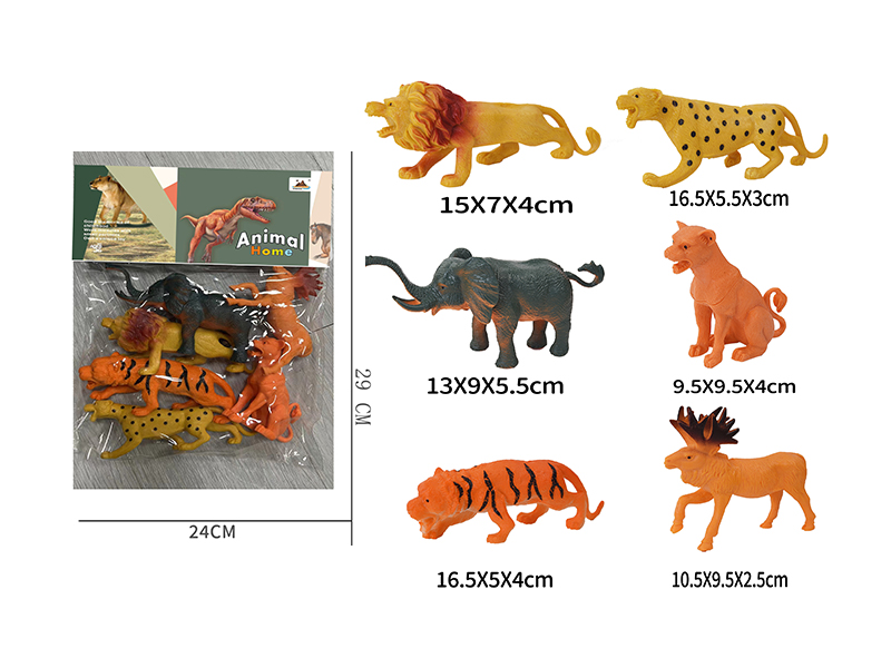 7-Inche Animal 6PCS