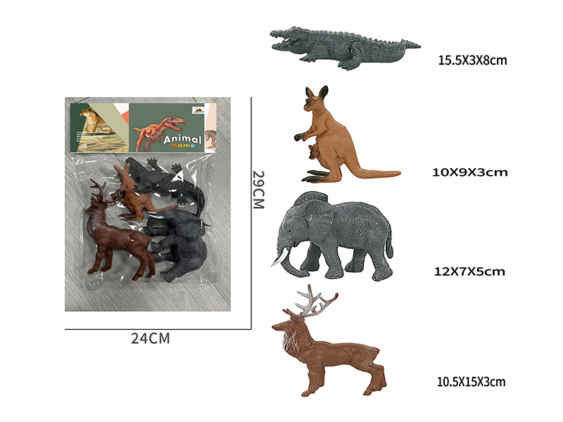 7-Inche Animal 4PCS
