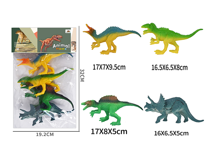 7-Inche Solid Dinosaur 4PCS