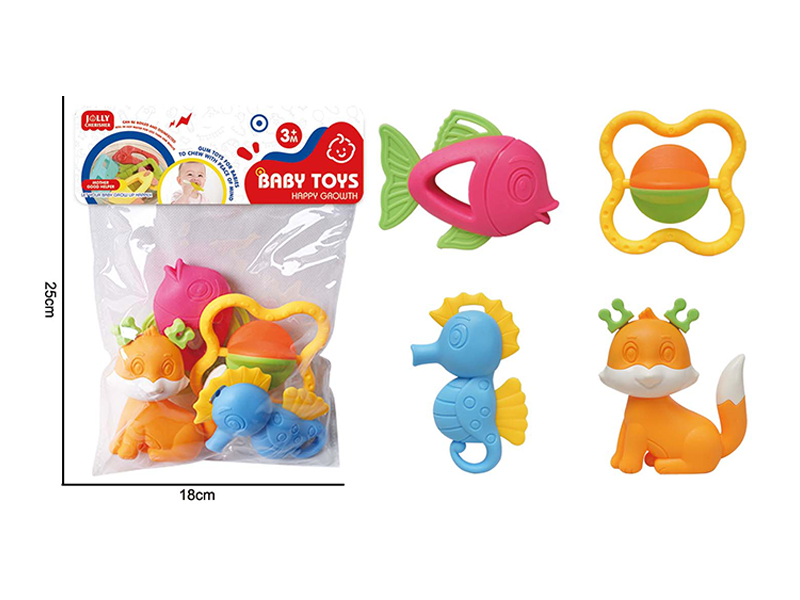 4PCS Cartoon Comfort Dental Glue Toy