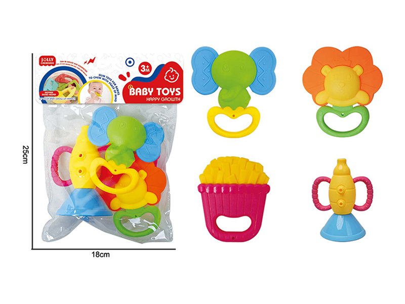 4PCS Cartoon Comfort Dental Glue Toy