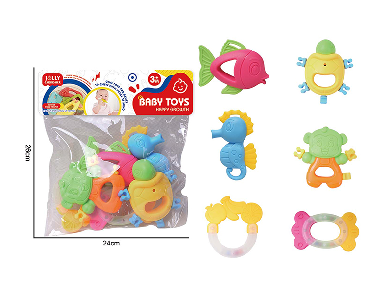 6PCS Cartoon Comfort Dental Glue Toy