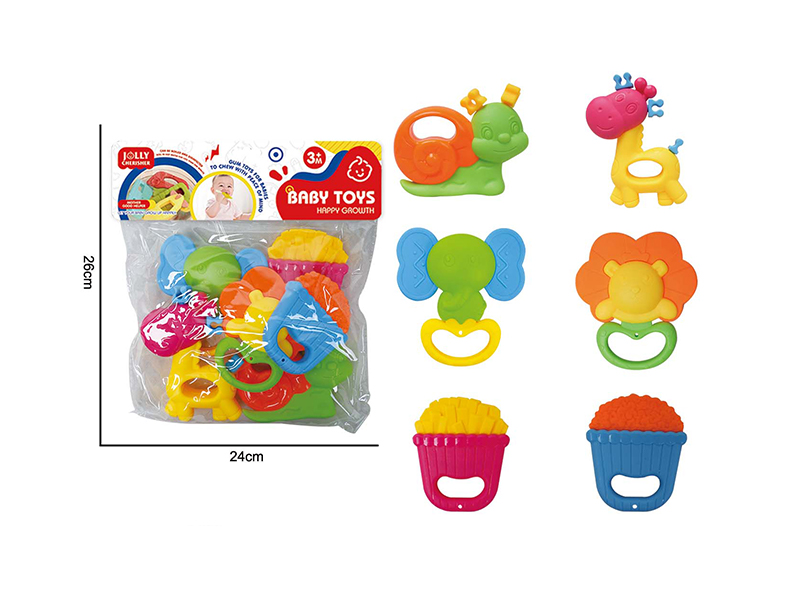 6PCS Cartoon Comfort Dental Glue Toy