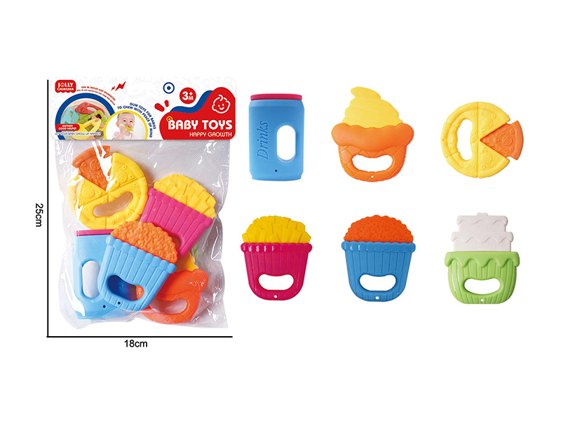 6PCS Cartoon Comfort Dental Glue Toy