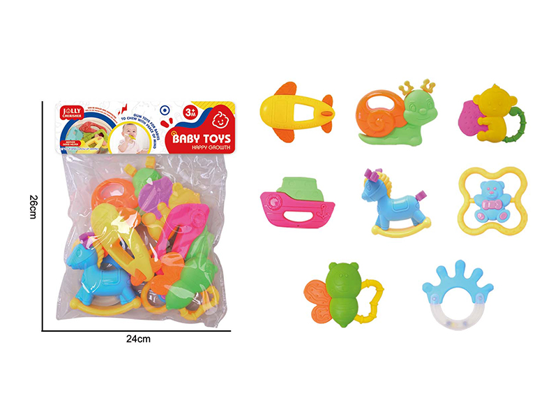 8PCS Cartoon Comfort Dental Glue Toy