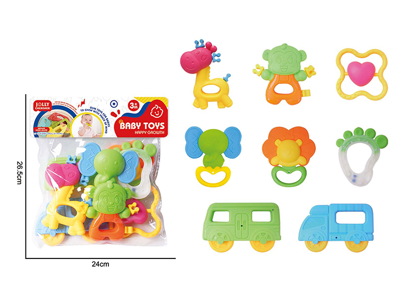 8PCS Cartoon Comfort Dental Glue Toy