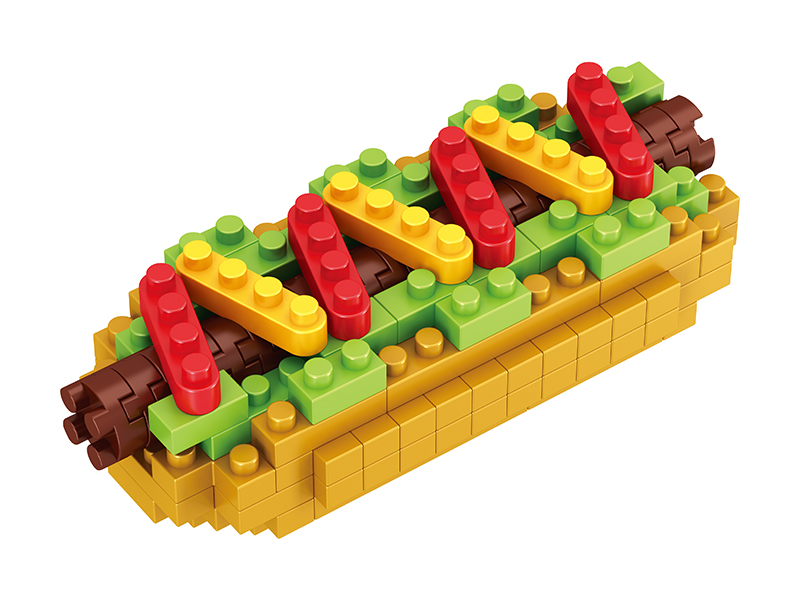 131PCS Hot Dog Building Blocks