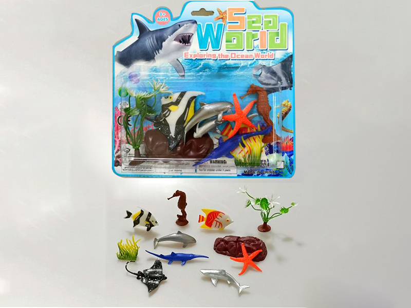 PVC Spray-Painted Sea Animals Set 8pcs