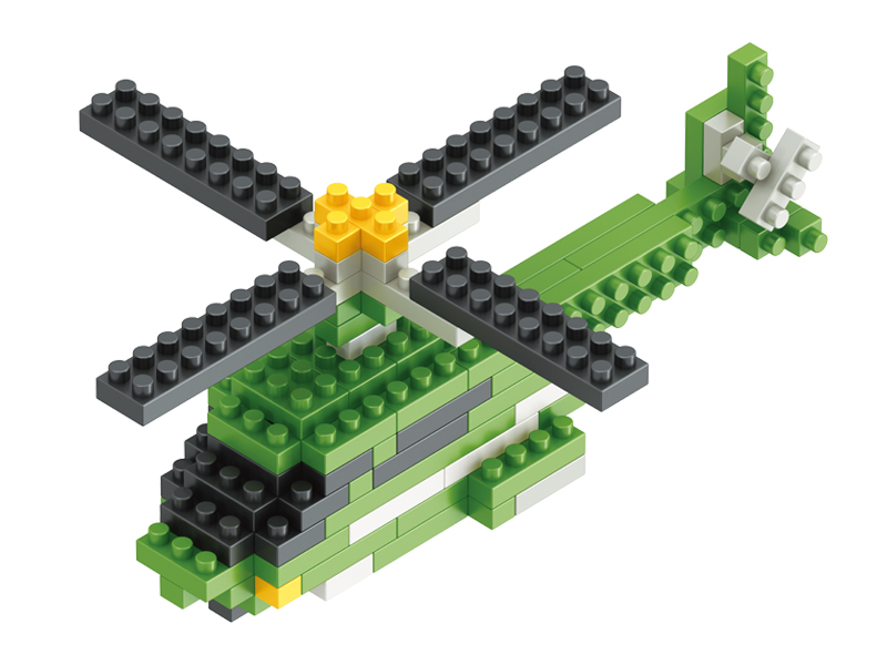 112PCS Helicopter Building Block