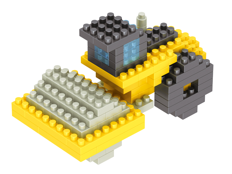 107PCS Roller Building Block