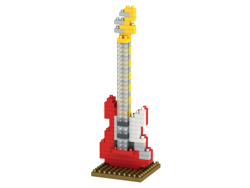 119PCS Red Electric Guitar Building Block