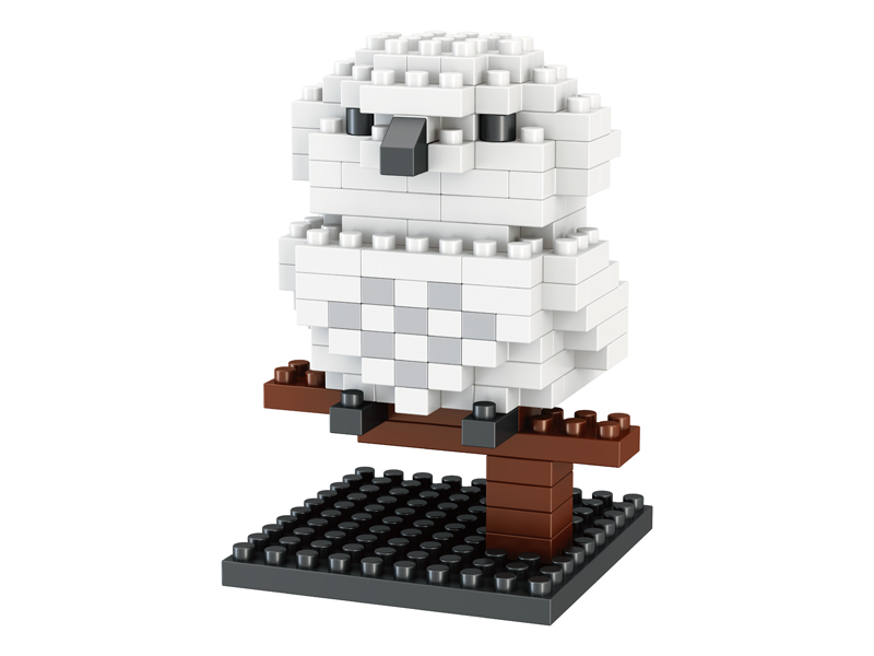 137PCS White Owl Building Block