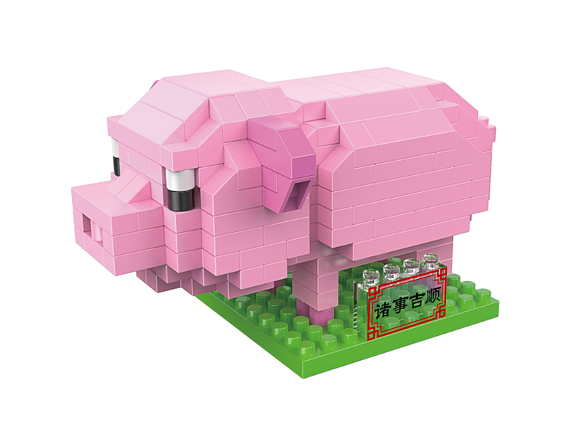 175PCS Pig Building Block