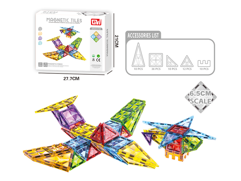 78PCS Color Window Magnetic Block