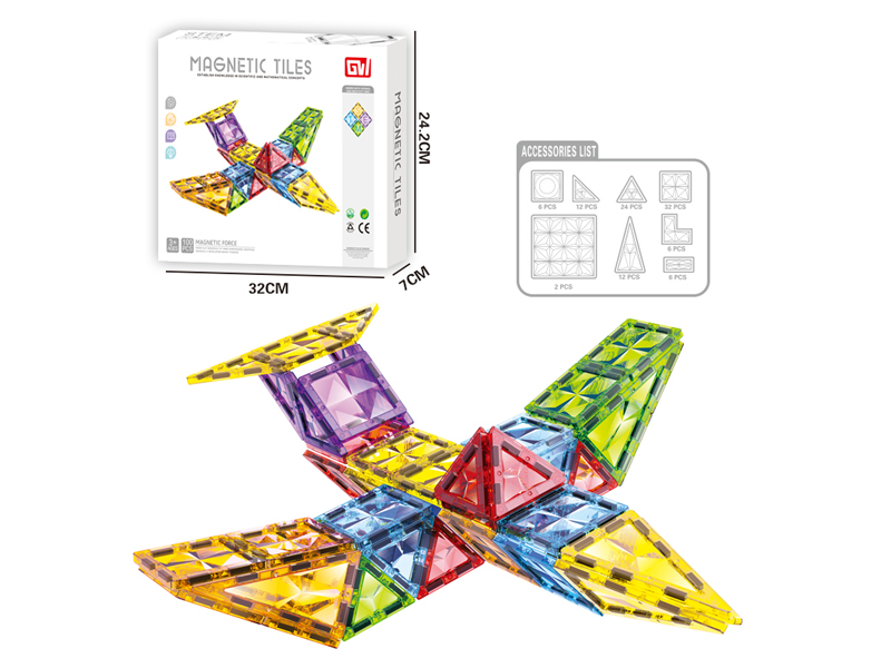 100PCS Color Window Magnetic Block