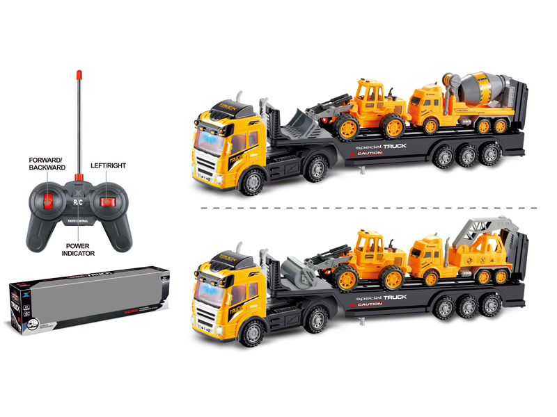 R/C 4CH Tractor+Loader+Cement Mixer Truck