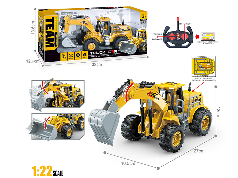 27Mhz 1:22 4-Channel Remote Control Excavator(Not Included Batteries)