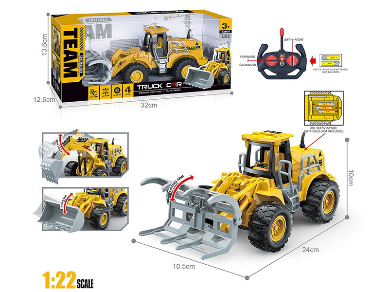 27Mhz 1:22 4-Channel Remote Control Grab Truck(Not Included Batteries)