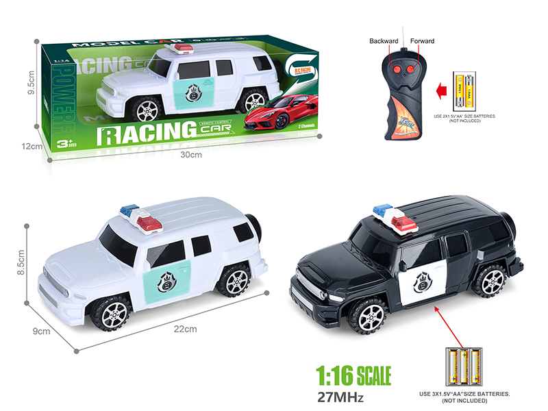 27Mhz 1:16 2-Channel Remote Control Toyota Cruiser Simulation Police Car(Not Included Batteries)