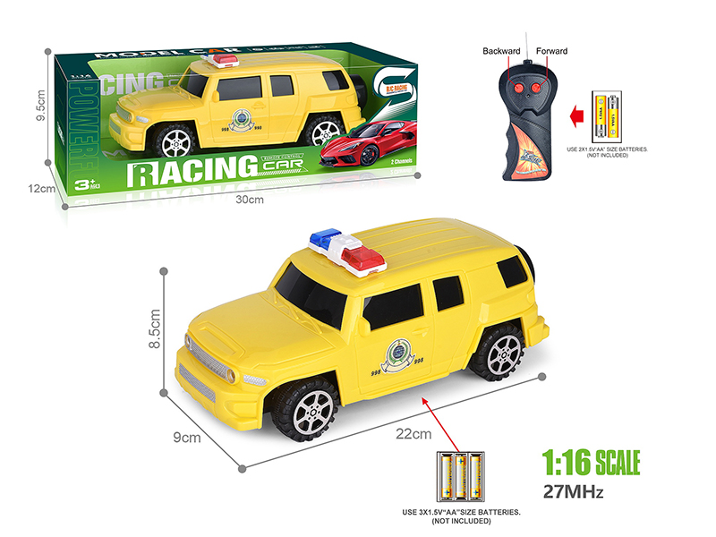 27Mhz 1:16 2-Channel Remote Control Toyota Cruiser Simulation Fire Control Police Car(Not Included Batteries)