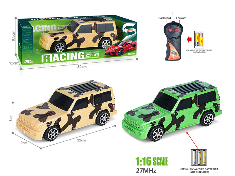 27Mhz 1:16 2-Channel Remote Control Comouflage Wrangler Simulation Car(Not Included Batteries)