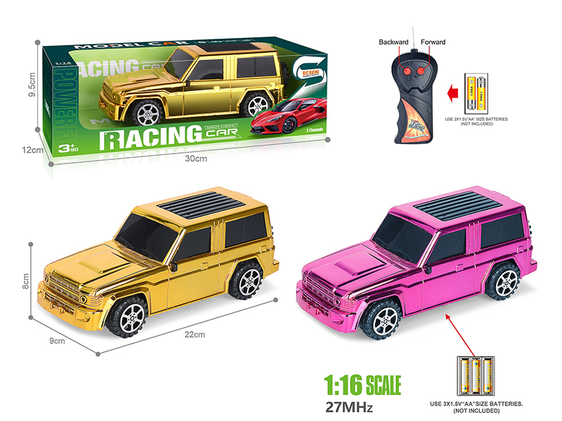 27Mhz 1:16 2-Channel Remote Control Electroplating Wrangler Simulation Car(Not Included Batteries)