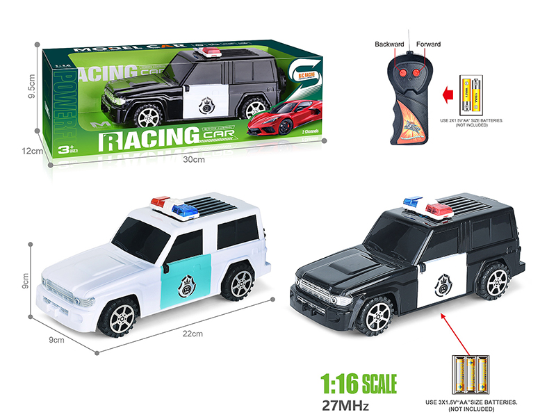27Mhz 1:16 2-Channel Remote Control Wrangler Simulation Police Car(Not Included Batteries)