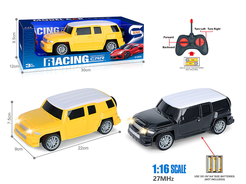 27Mhz 1:16 4-Channel Remote Control Land Cruiser Simulation Car With Headlight(Not Included Batteries)