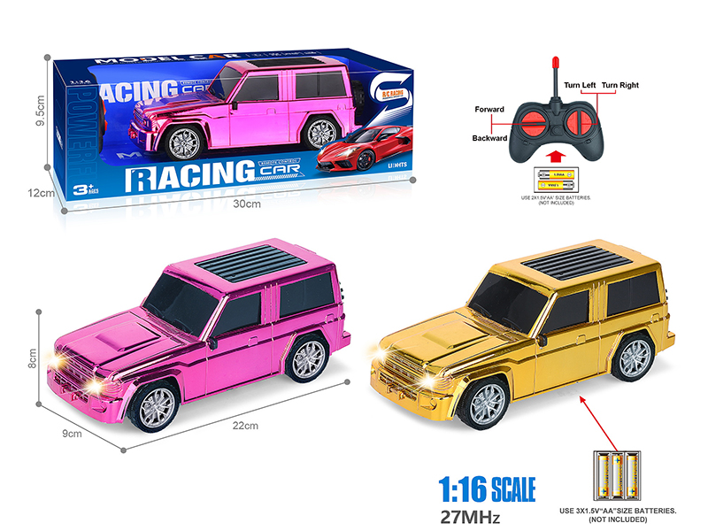 27Mhz 1:16 4-Channel Remote Control Electroplating Wrangler Simulation Car With Headlight(Not Included Batteries)