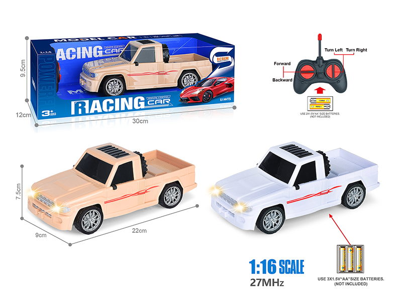 27Mhz 1:16 4-Channel Remote Control Pickup Truck With Headlight(Not Included Batteries)