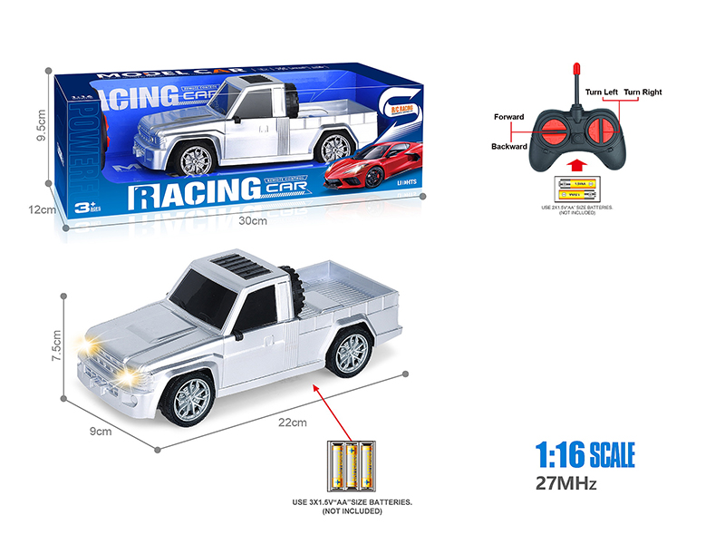 27Mhz 1:16 4-Channel Remote Control Spray-Painted Pickup Truck With Headlight(Not Included Batteries)
