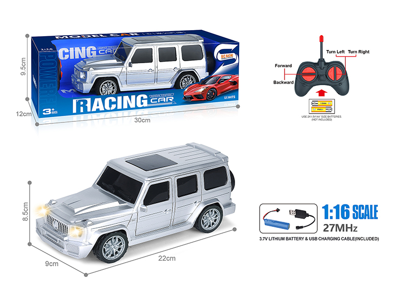 27Mhz 1:16 4-Channel Remote Control Spray-Painted Mercedes-Benz Grand G Simulation Car With Headlight(Included Batteries)