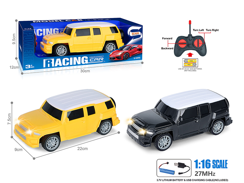 27Mhz 1:16 4-Channel Remote Control Land Cruiser Simulation Car With Headlight(Included Batteries)