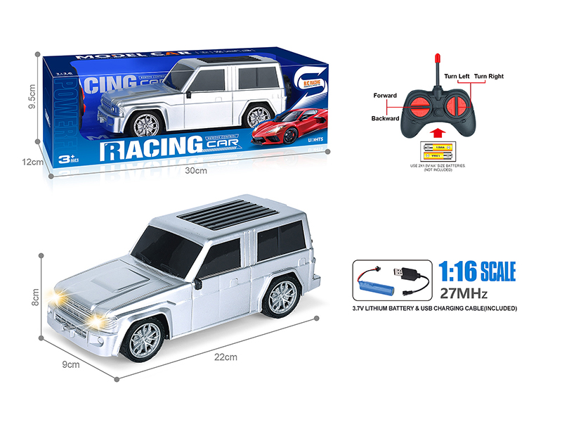 27Mhz 1:16 4-Channel Remote Control Spray-Painted Wrangler Simulation Car With Headlight(Included Batteries)