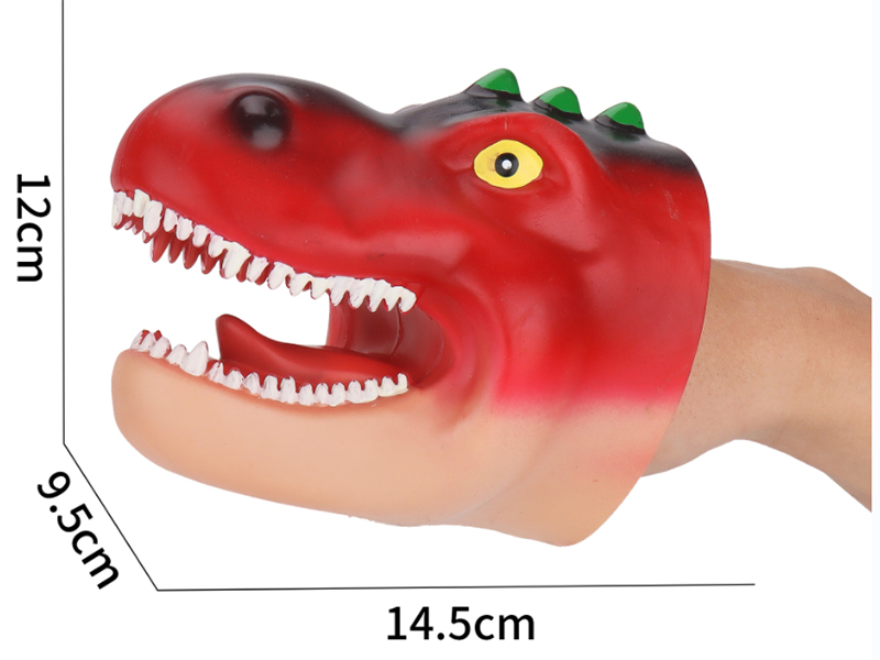 Cartoon Tyrannosaurus Rex Hand Puppet - Red