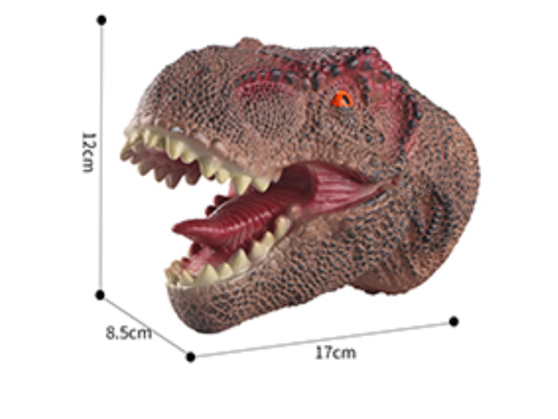 Simulated Tyrannosaurus Rex Hand Puppet - Brown Red