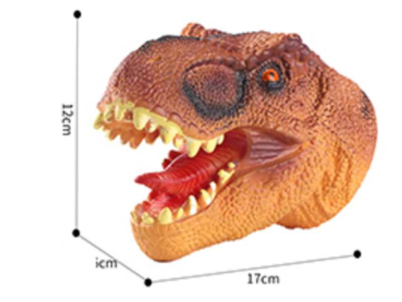 Simulated Tyrannosaurus Rex Hand Puppet - Brown