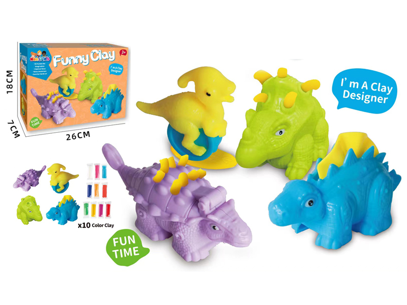 Dinosaur Molds Colored Clay Toy
