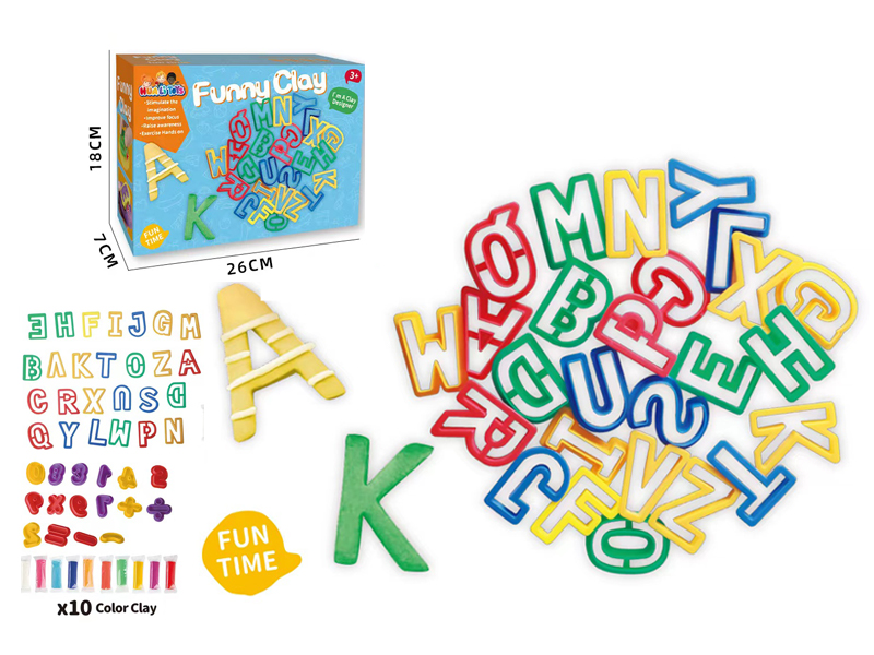 Alphanumeric Colored Clay Toy