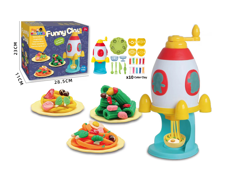 Rocket Pasta Maker Colored Clay Toy