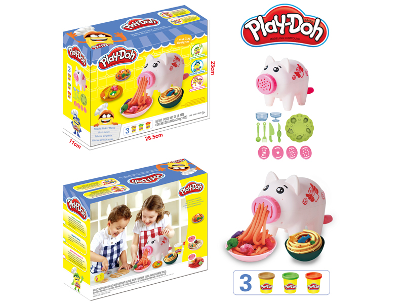 Pig Pasta Maker Colored Clay Toy