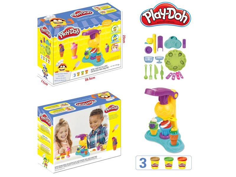 Ice Cream Colored Clay Toy